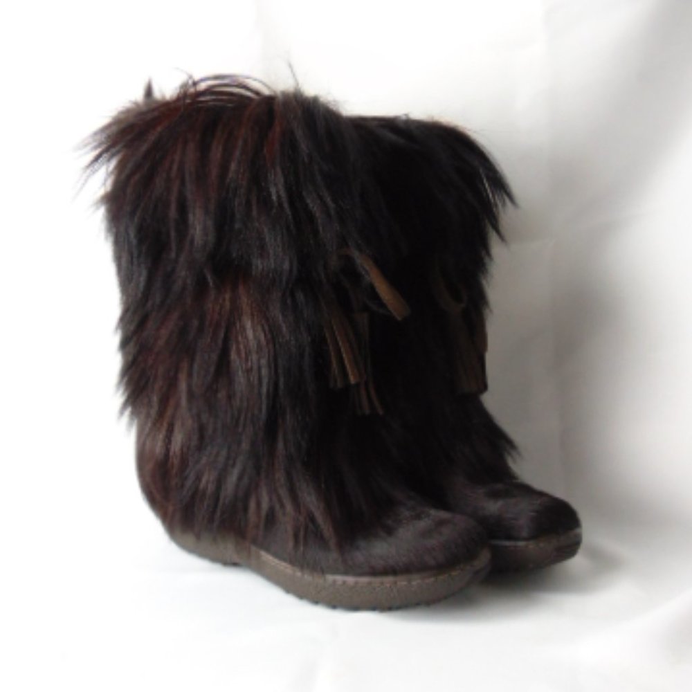 PAJAR Scarlet Tassel Hair Calf Boots Size 39 US 9